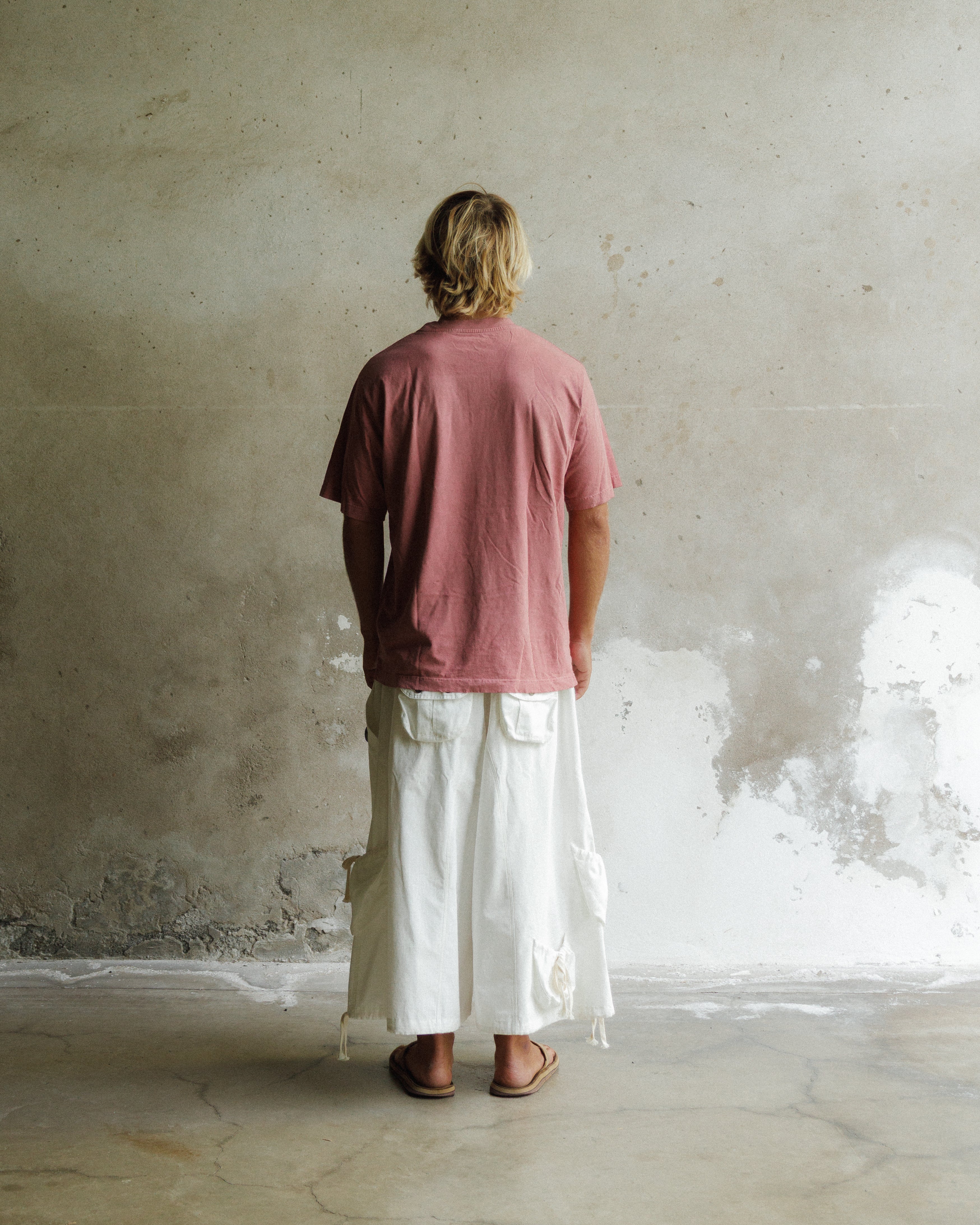 WHITE SUMMER CARGO SHORT